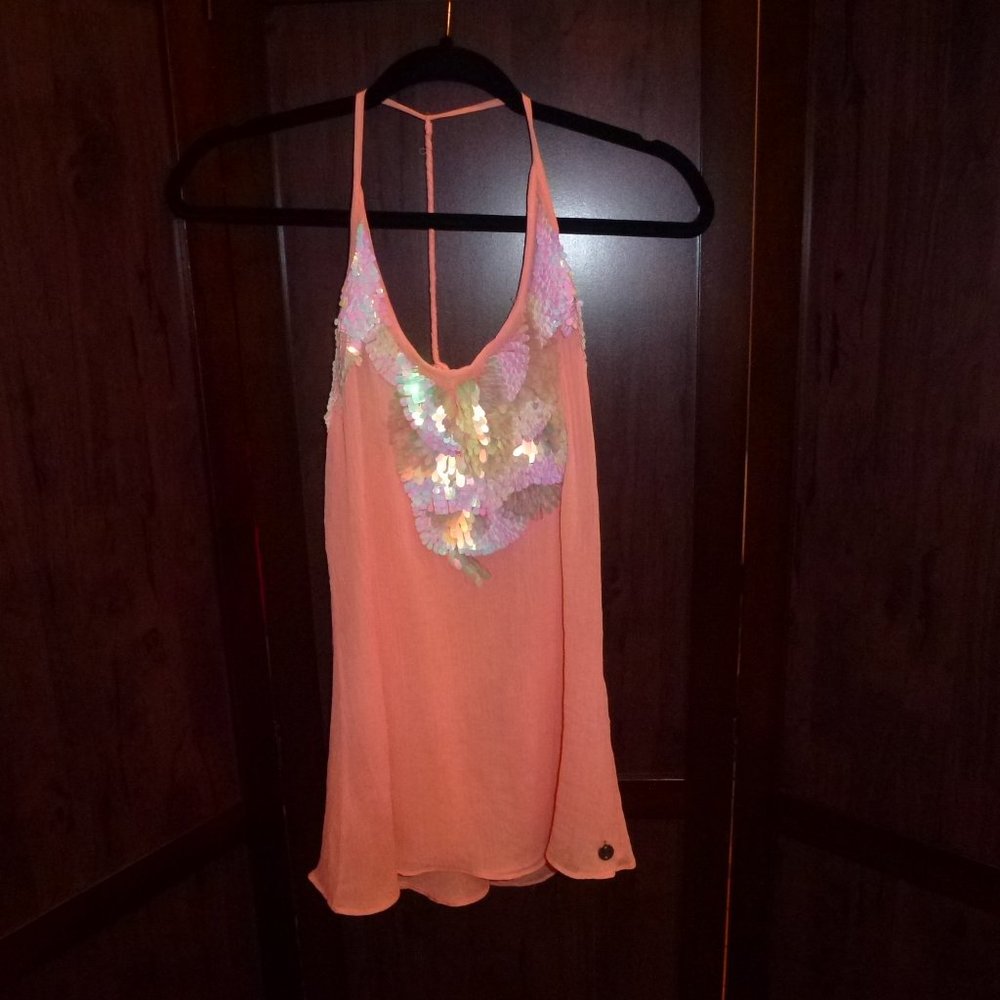 Guess Emma Pink Abbey Top Halter NWT Small